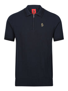  SHORT MILK KNITTED ZIP POLO