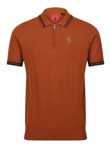  SHORT MILK KNITTED ZIP POLO